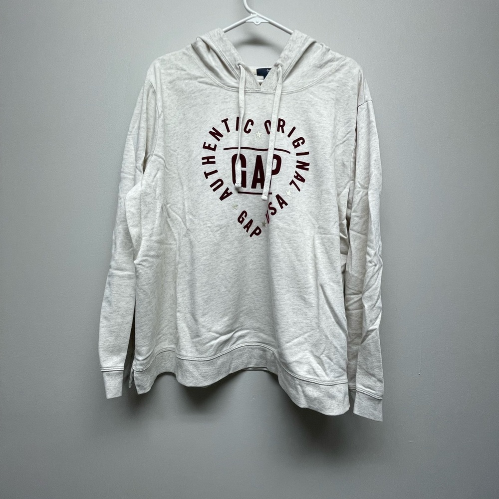 GAP Gray Hoodie with Maroon Logo